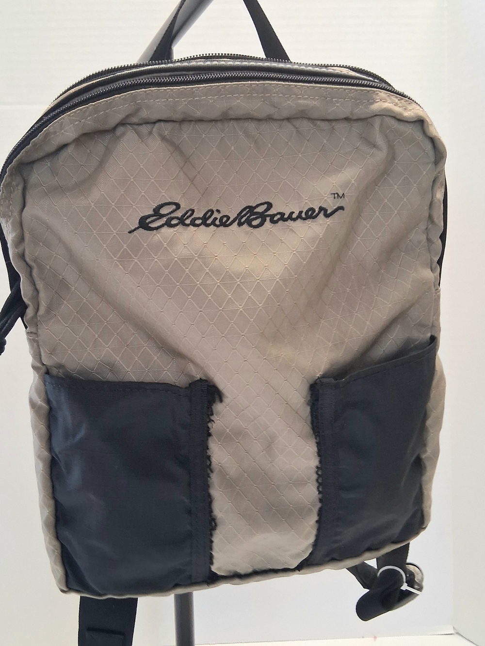 Eddie Bauer Mini Rucksack/Hiking/Stowaway Daypack Green Black Lightweight